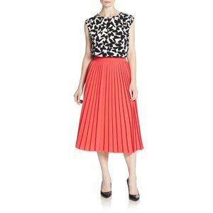 Kate Spade New York Accordion Pleat Crepe Midi Skirt Aladdin Pink Size 10 NWT
